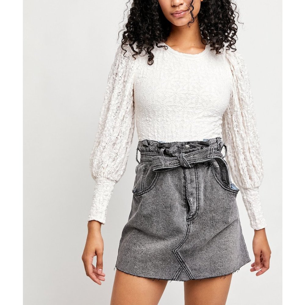 NWT Free People Tea Time Top / Jasmine (Off White)